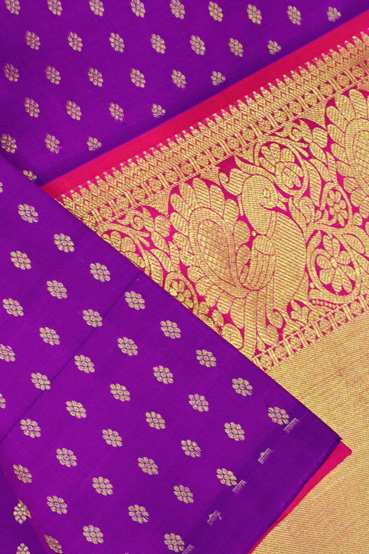 Handwoven Kanchi pure silk  lehenga & blouse material with zari border