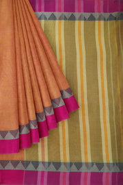 Narayanpet  pure cotton saree in mustard