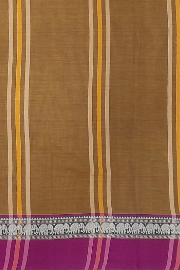 Kanchi pure cotton saree in honey colour