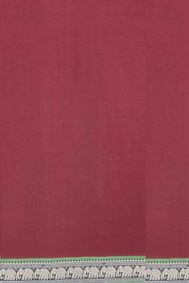 Kanchi pure cotton saree in maroon
