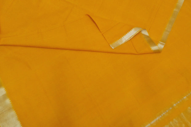 Handloom Mangalgiri pure cotton saree in mustard