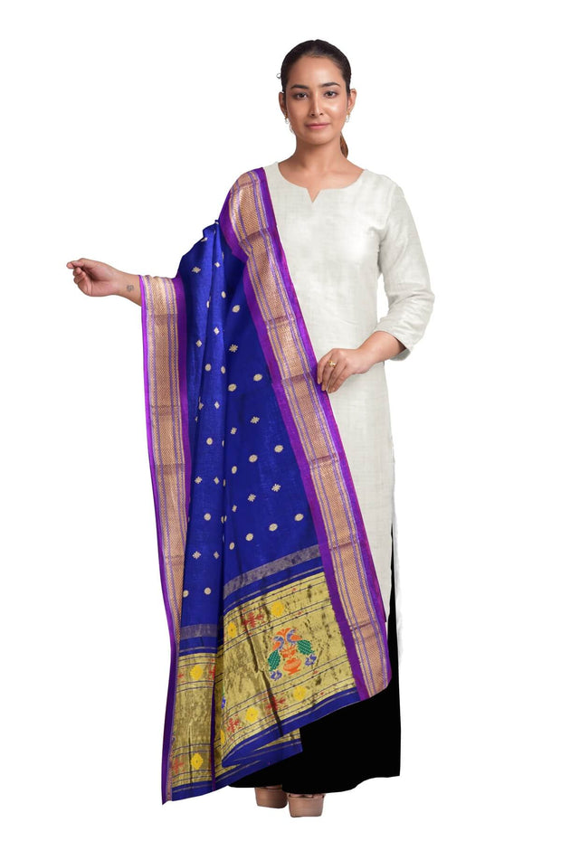 Handloom Paithani pure silk dupatta