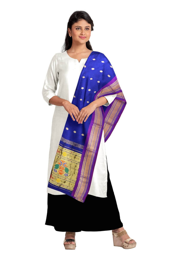 Handloom Paithani pure silk dupatta