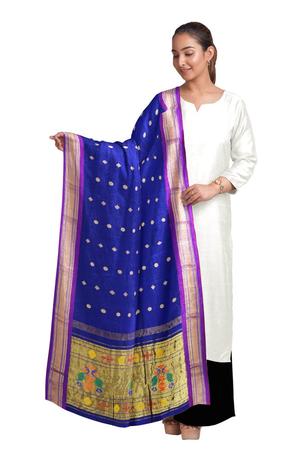 Handloom Paithani pure silk dupatta
