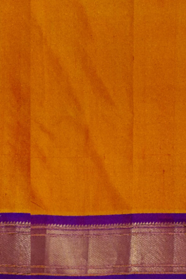Handwoven Paithani pure silk brocade fancy saree with elephant & peacock motifs and meenakari work