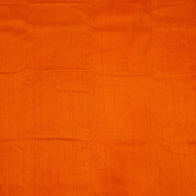 Pure silk fabric (in dupion finish)  in orange