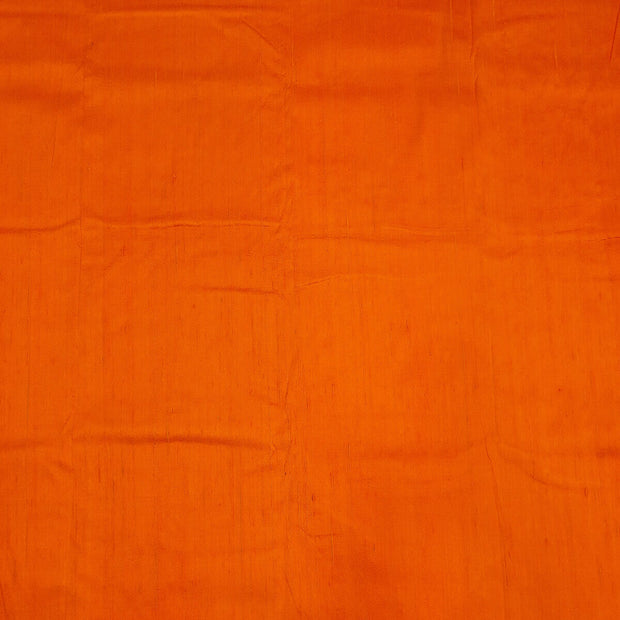 Pure silk fabric (in dupion finish)  in orange