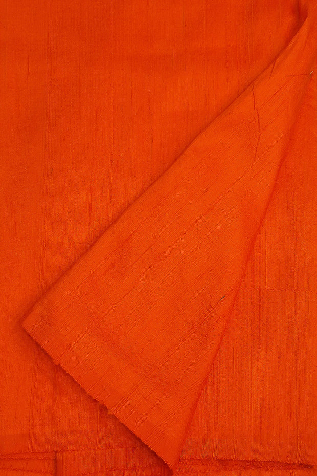 Pure silk fabric (in dupion finish)  in orange