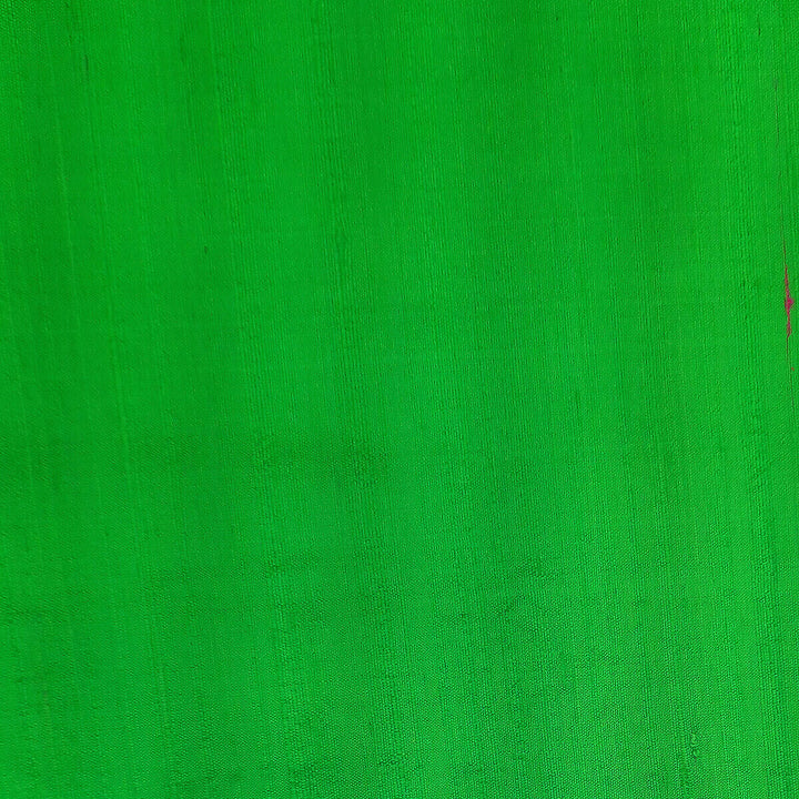 Pure silk fabric (in dupion finish)  in green