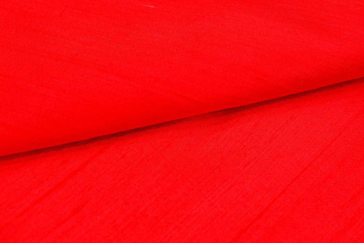 Pure silk fabric (in dupion finish)  in Red