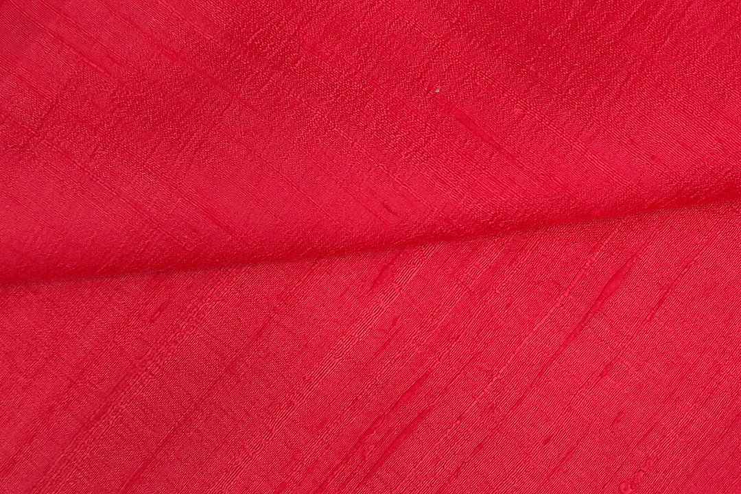 Pure silk fabric (in dupion finish)  in red