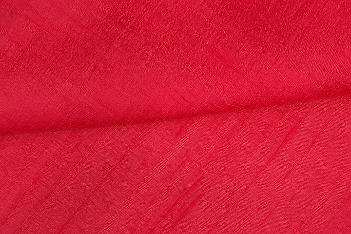 Pure silk fabric (in dupion finish)  in red