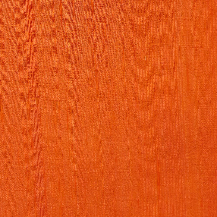 Pure silk fabric (in dupion finish)  in orange