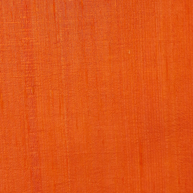 Pure silk fabric (in dupion finish)  in orange