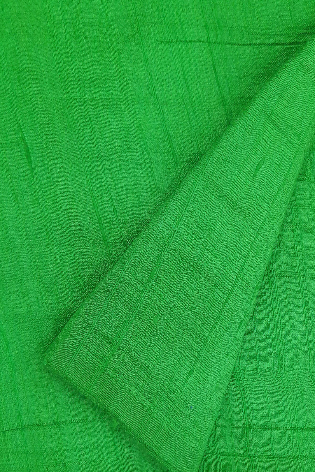 Pure silk fabric (in dupion finish)  in green