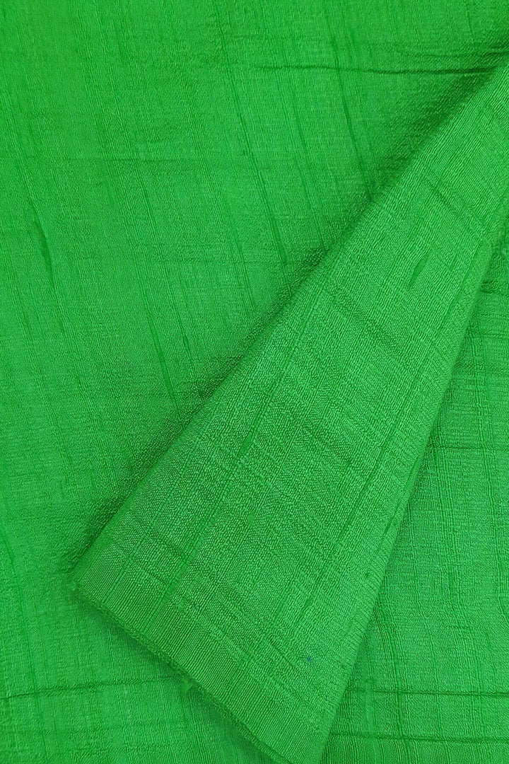Pure silk fabric (in dupion finish)  in green