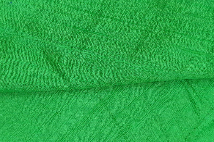 Pure silk fabric (in dupion finish)  in green