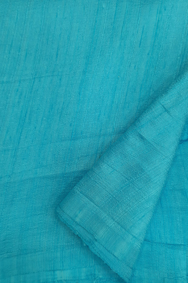 Pure silk fabric (in dupion finish)  in sky blue