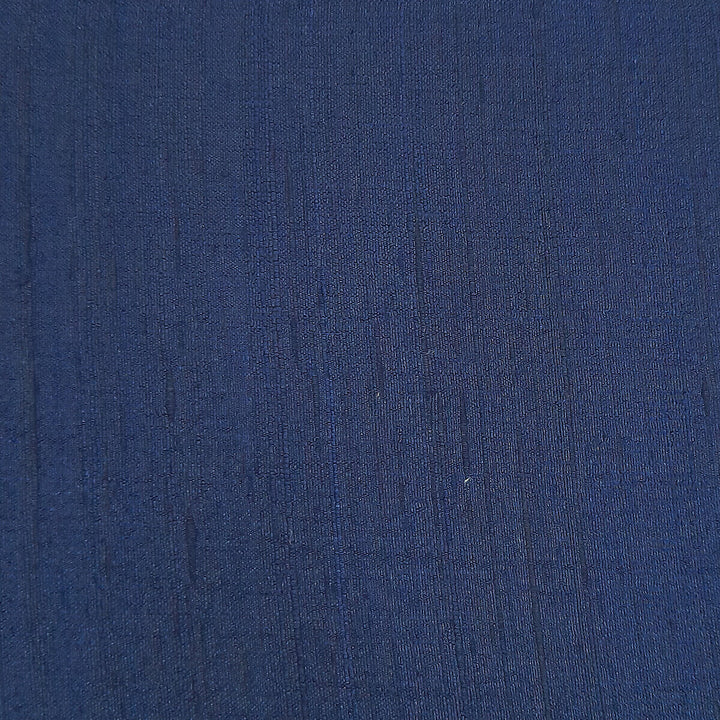 Pure silk fabric (in dupion finish)  in navy blue