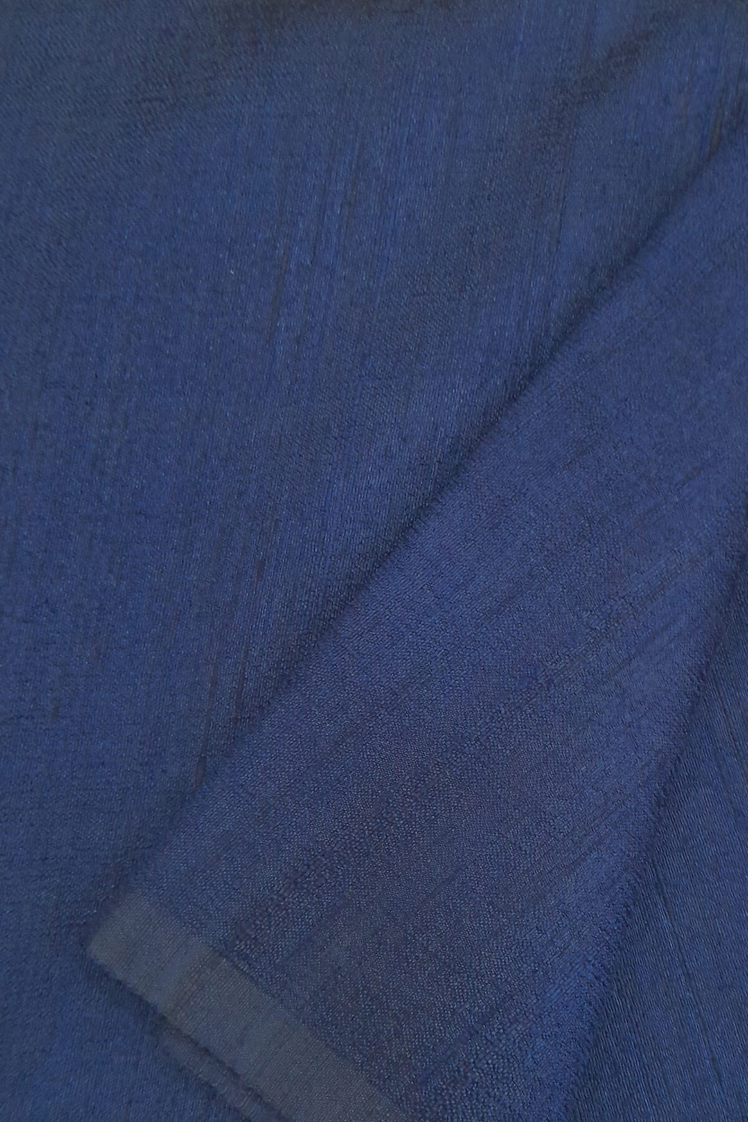 Pure silk fabric (in dupion finish)  in navy blue