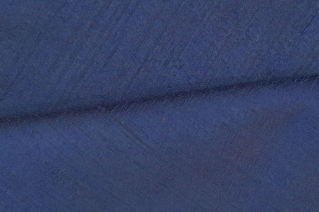 Pure silk fabric (in dupion finish)  in navy blue