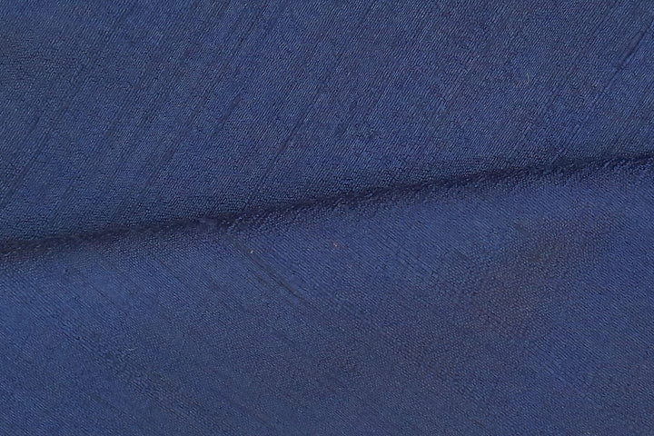 Pure silk fabric (in dupion finish)  in navy blue