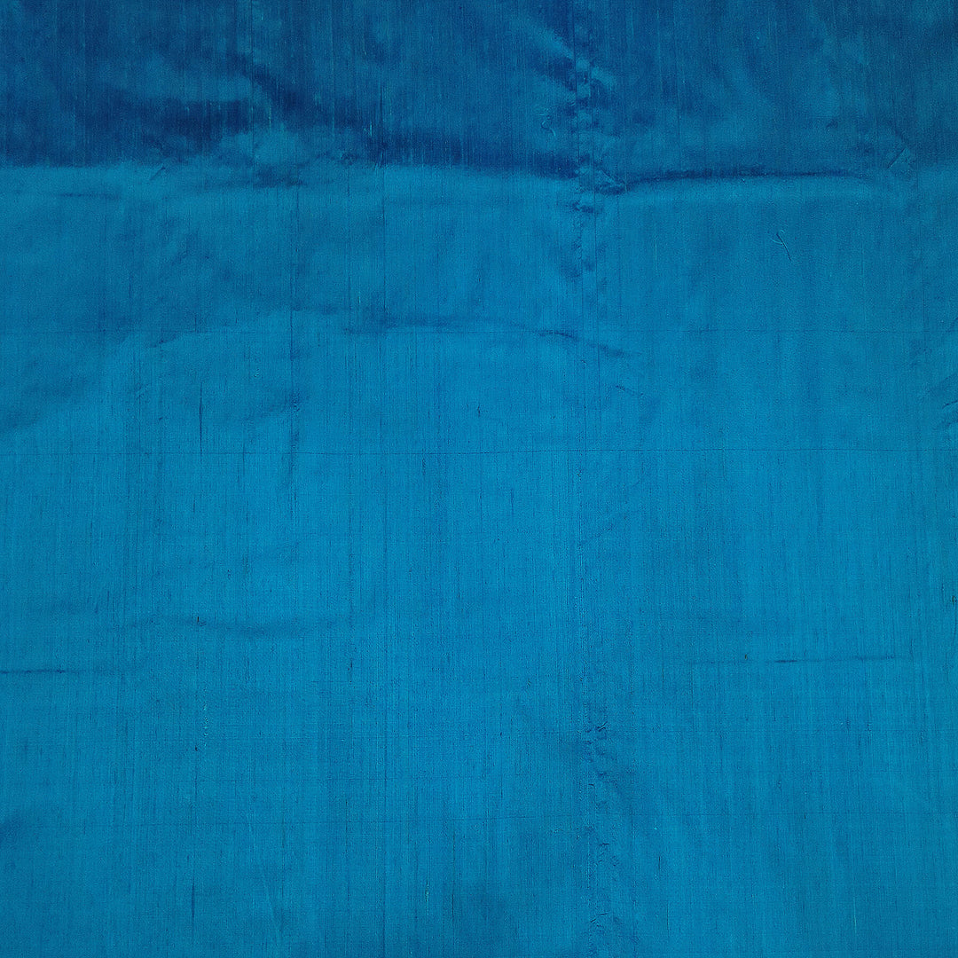 Pure silk fabric ( in dupion finish) in blue