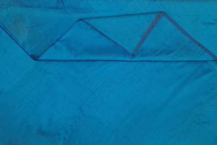 Pure silk fabric ( in dupion finish) in blue