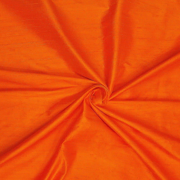 Pure silk fabric ( in dupion finish) in orange