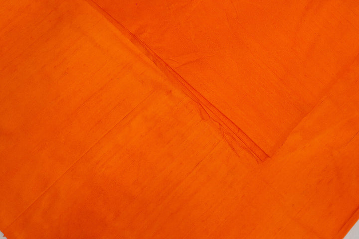 Pure silk fabric ( in dupion finish) in orange