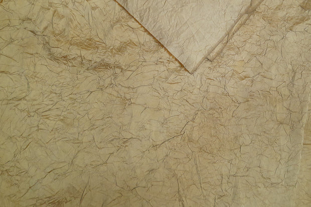 Crushed silk fabric in beige