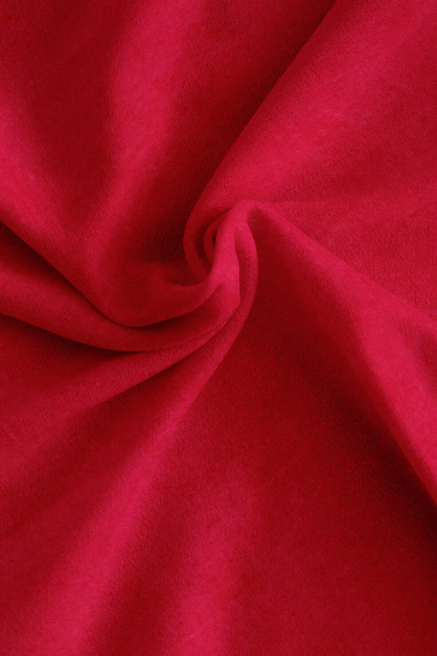 Pure silk shirt in maroon - Full Sleeve