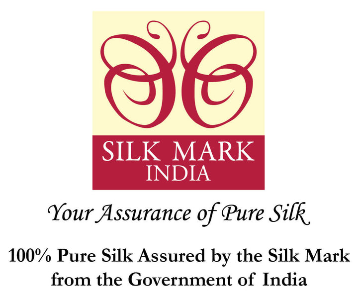 Printed Mulberry pure silk saree in black with floral motifs in blue and a temple border