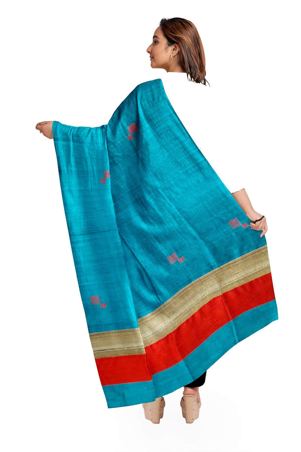 Handloom desi tussar pure silk dupatta