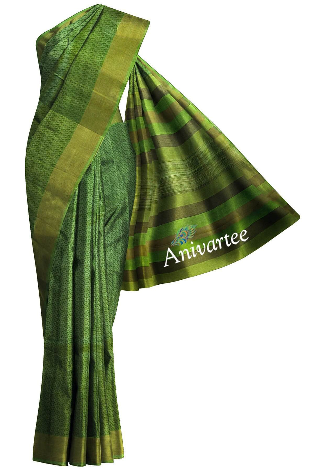 Handloom  desi tussar silk brocade saree - Anivartee