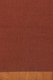 Handloom desi tussar silk saree in brown in self stripes - Anivartee