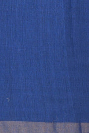 Handloom desi tussar silk saree in blue in self stripes - Anivartee