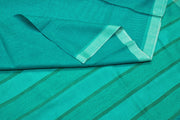 Handloom desi tussar pure silk saree in fine striped aqua blue