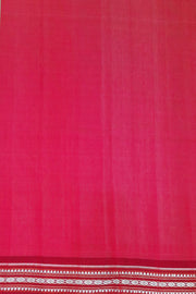 Vidarbha tussar pure silk saree in beige with karvati temple border in red