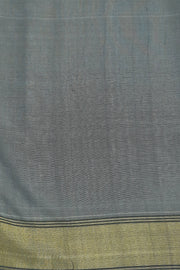 Desi tussar pure silk saree in slate grey  colour floral motifs on the body