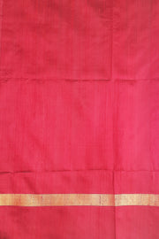 Desi tussar pure silk saree in dupion finish in blue with Ganga Jamuna temple border .
