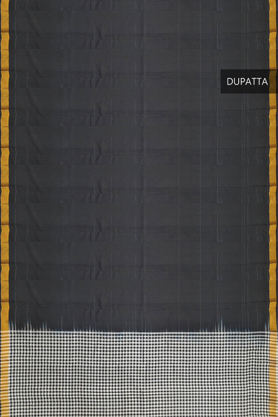 Pure silk salwar suit 2 piece material in in white & black checks