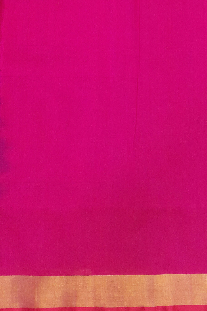 Handwoven Uppada pure silk saree  in cobalt blue  with gold & silver buttas