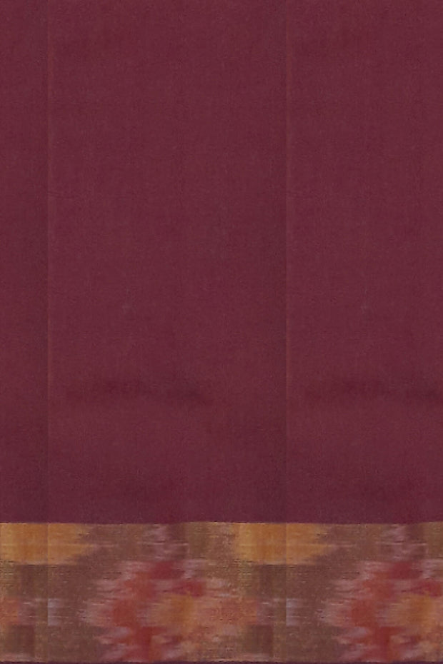 Handloom Uppada silk cotton saree in yellow  & brown