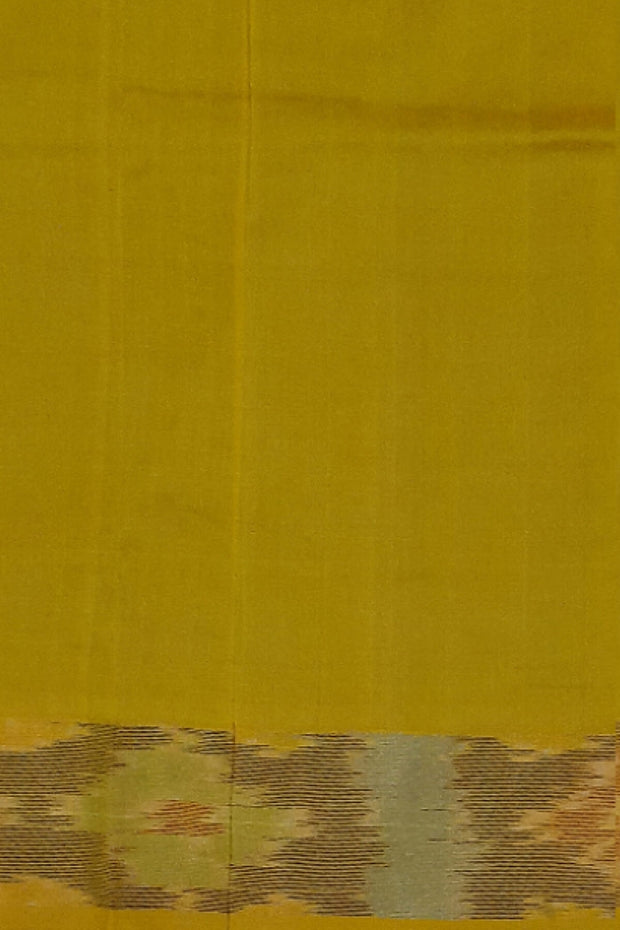 Handloom Uppada silk cotton saree in Black & yellow