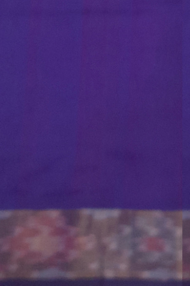 Handloom Uppada silk cotton saree in  Orange & Blue