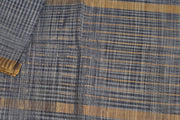Handloom Uppada pure cotton saree in blue & white check